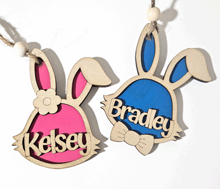 (image for) Personalized Easter Bunny Basket Tag